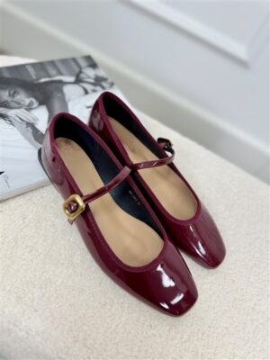 Lak Ballerina 68-383 Met Bandje Bordeaux