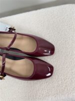 Lak Ballerina 68-383 Met Bandje Bordeaux