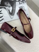 Lak Ballerina 68-383 Met Bandje Bordeaux