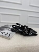 Slingback Ballerina Bandjes Gesp Zwart