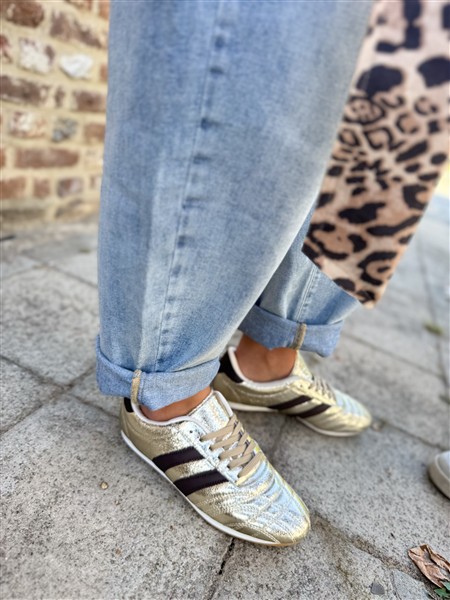 Sneaker 8-21 Goud Bruin