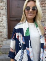 Doorstikt Vest Herm Look A Like Blue