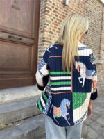 Doorstikt Vest Herm Look A Like Blue