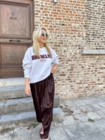 Sweater Brooklynn Burgundy Grijs