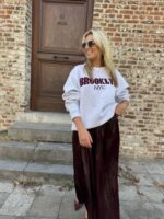 Sweater Brooklynn Burgundy Grijs