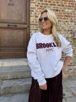 Sweater Brooklynn Burgundy Grijs