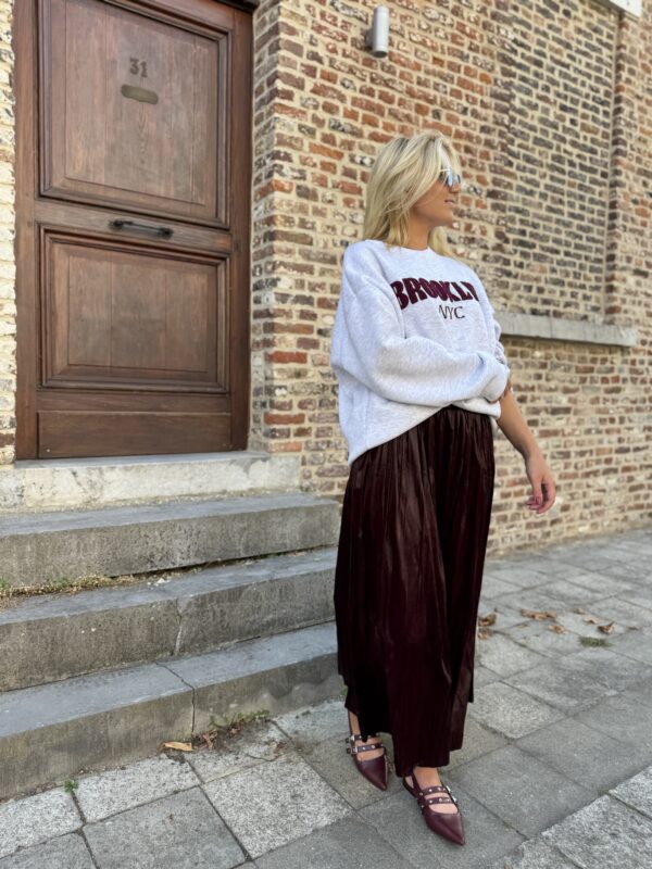 Sweater Brooklynn Burgundy Grijs