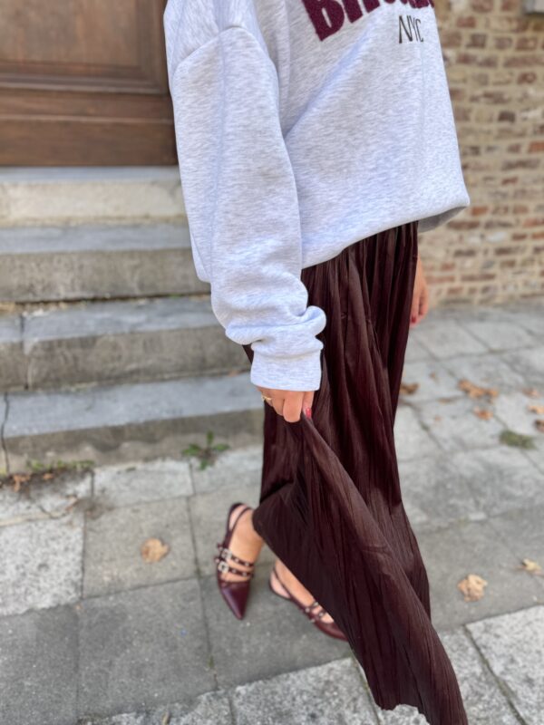 Sweater Brooklynn Burgundy Grijs