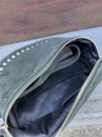 Crossover Echt Suede Studs Groen