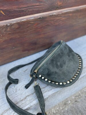 Crossover Echt Suede Studs Groen