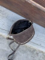 Crossover Echt Suede Studs Bruin