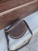 Crossover Echt Suede Studs Bruin