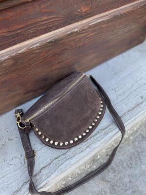 Crossover Echt Suede Studs Bruin