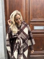 Cape Sjaal Print Ruit Bruin