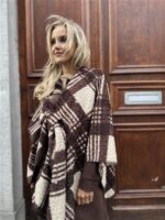 Cape Sjaal Print Ruit Bruin