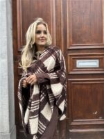 Cape Sjaal Print Ruit Bruin