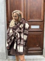 Cape Sjaal Print Ruit Bruin