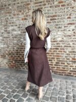 Maxi Gilet/jurk Suedine Z.mouw