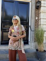 Bow Blazer Jungle Print Pepper