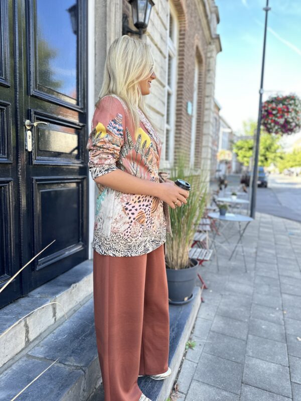 Bow Blazer Jungle Print Pepper