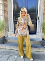 Bow Blazer Jungle Print Chocolat