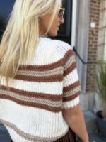 Knit Zm7011 K.mouw Layerd Stripes Bruin