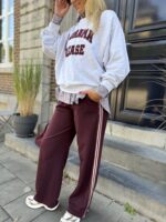Sweater No Drama Burgundy Letters