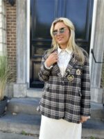 Geruiten Blazer 15060/62 Pins + Patch