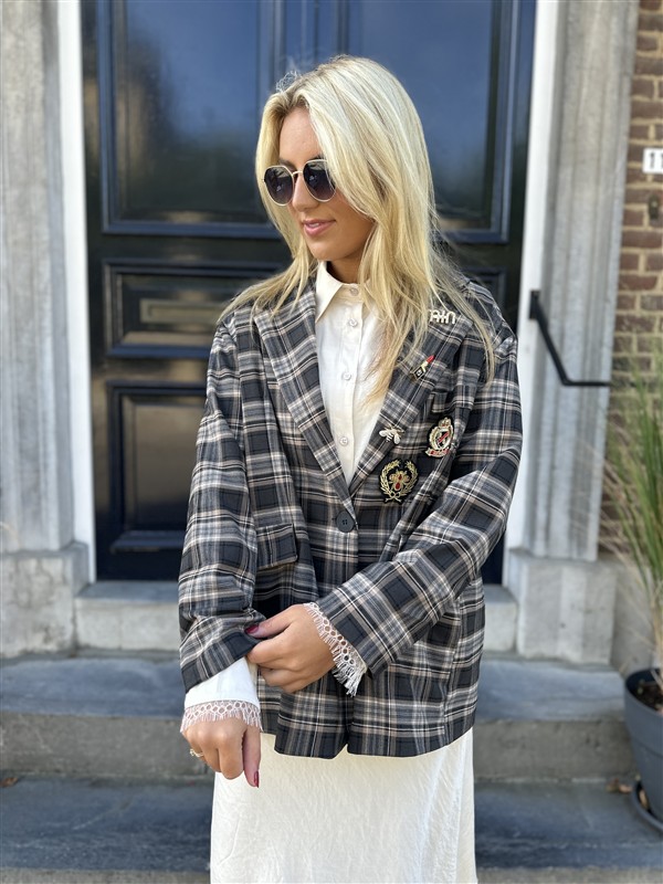 Geruiten Blazer 15060/62 Pins + Patch