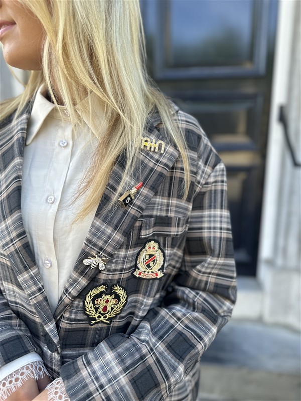 Geruiten Blazer 15060/62 Pins + Patch