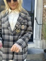 Geruiten Blazer 15060/62 Pins + Patch