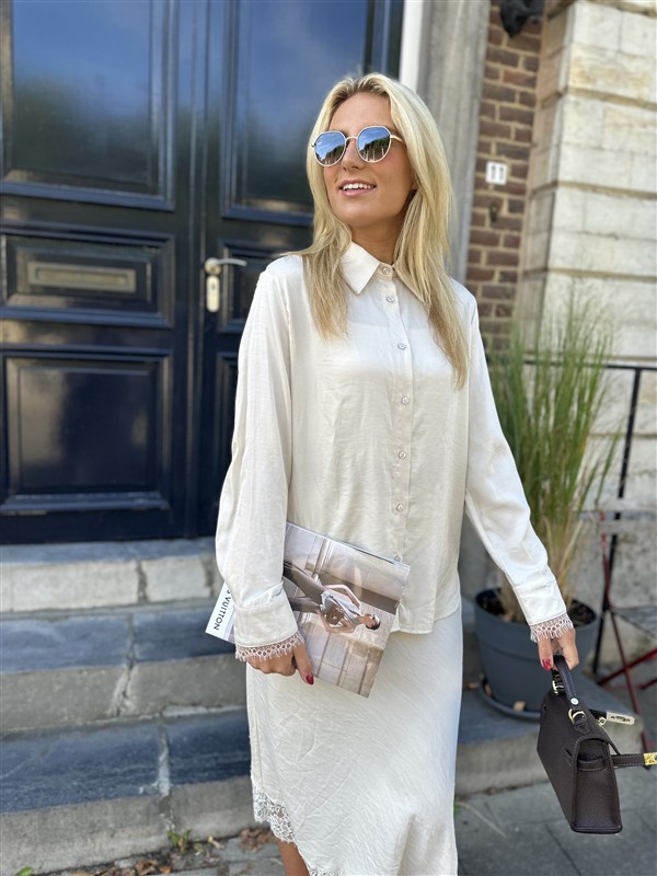 Blouse Lace Detail Mouw Ld3562