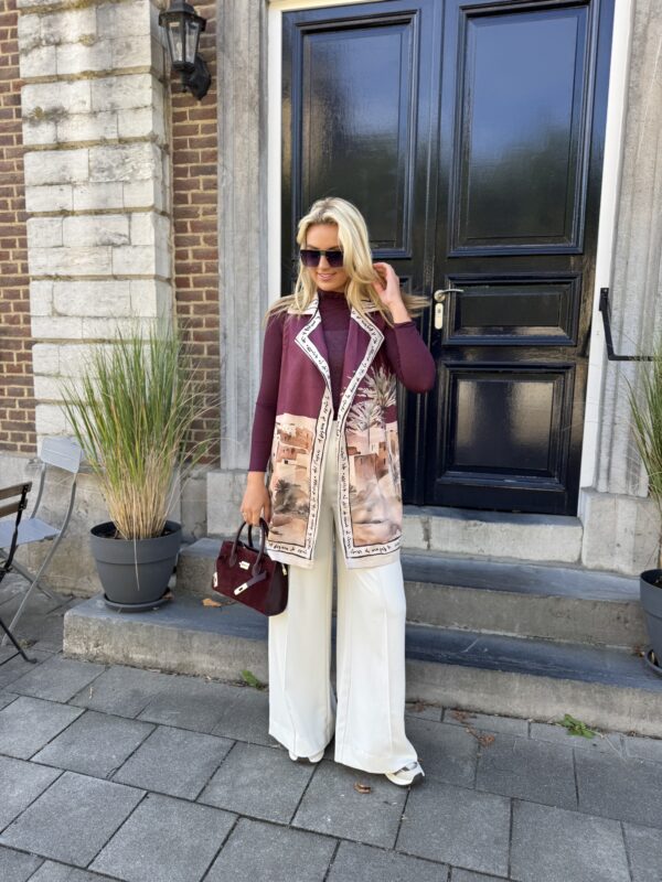 Mouwloze Blazer Three Essential Print