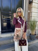 Mouwloze Blazer Three Essential Print