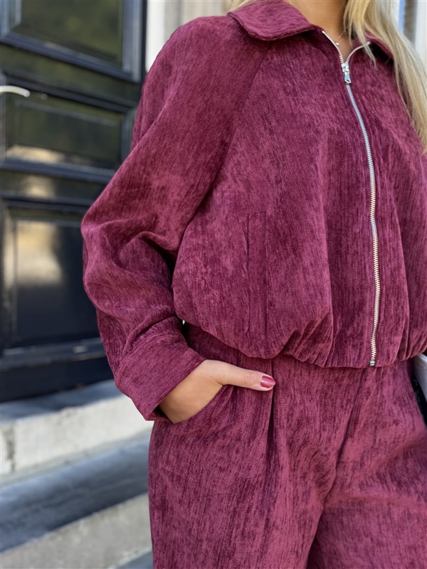 Broek L9383 Velours Bordeaux