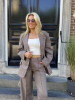 Carreaux Blazer Ld3525 Burgundy