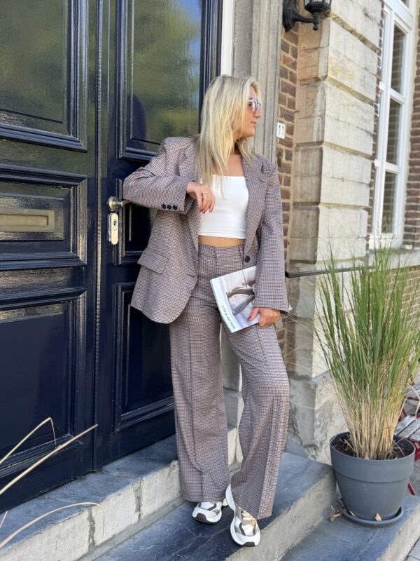 Carreaux Blazer Ld3525 Burgundy