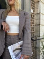 Carreaux Blazer Ld3525 Burgundy