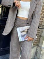 Carreaux Blazer Ld3525 Burgundy