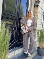 Carreaux Blazer Ld3525 Burgundy