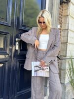 Carreaux Blazer Ld3525 Burgundy