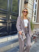 Carreaux Blazer Ld3525 Burgundy