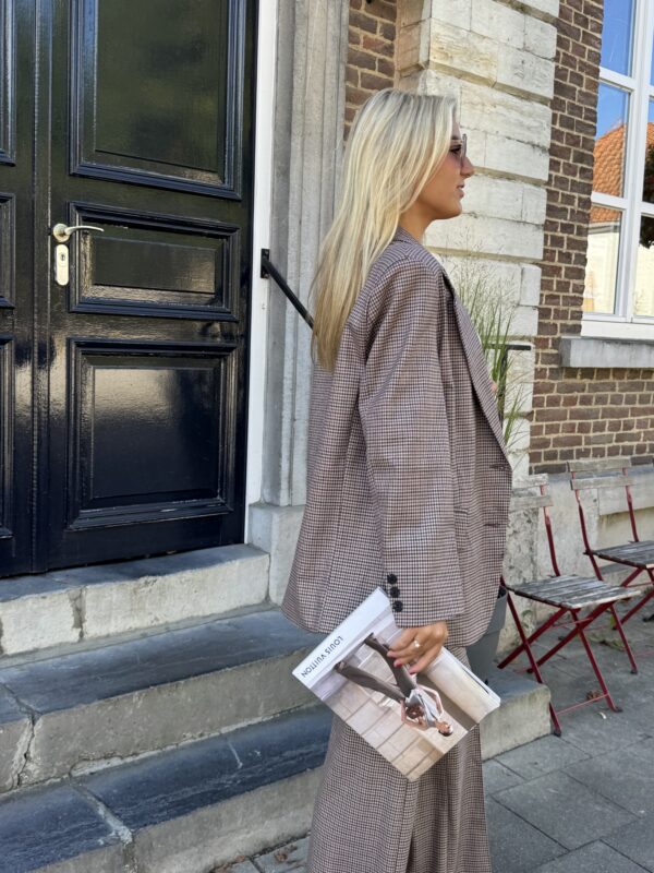 Carreaux Blazer Ld3525 Burgundy