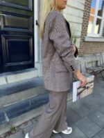 Carreaux Blazer Ld3525 Burgundy