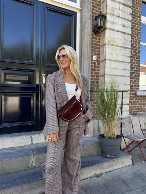 Crossover Echt Suede Studs Bordeaux44