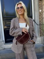 Carreaux Blazer Ld3525 Burgundy