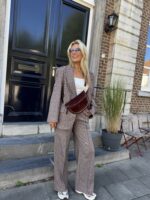 Carreaux Blazer Ld3525 Burgundy