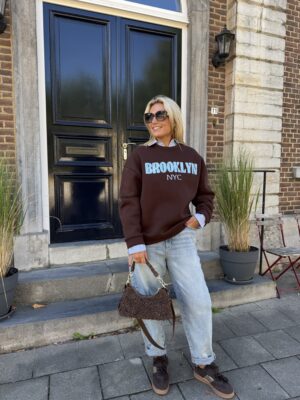 Sweater Brooklynn Hemelsblauw Bruin