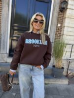 Sweater Brooklynn Hemelsblauw Bruin