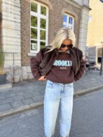 Sweater Brooklynn Hemelsblauw Bruin